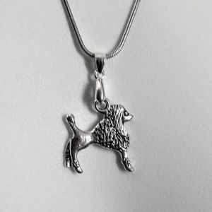 Sterling silver poodle dog 925 necklace💝